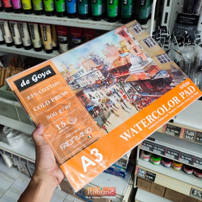 

Kertas Lukis / Kertas Cat Air - De Goya Watercolor Pad Artista Uk. A3 (29,7 X 42 Cm) 300 Gsm