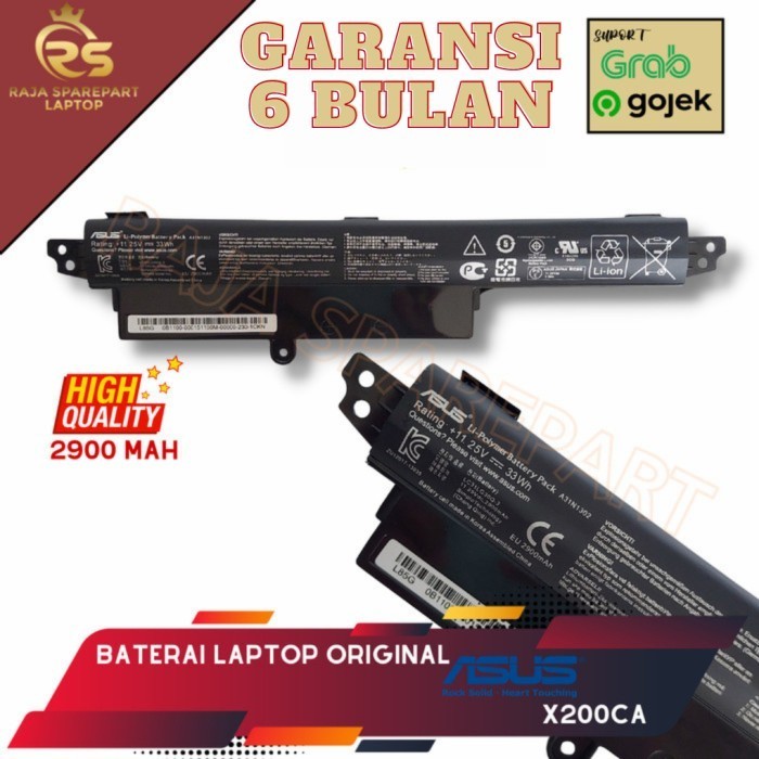 BATERAI BATTERY ORIGINAL ASUS X200 X200CA X200M X200MA F200CA ORI