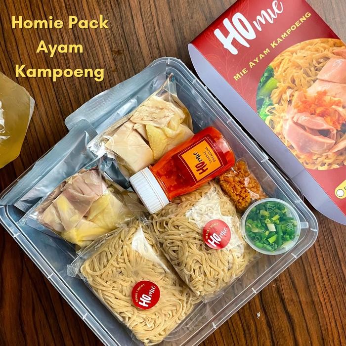 

Ready Bakmie Ayam Kampung Halal Kemasan Frozen Homie 2 Pcs / Pek Cham Kee