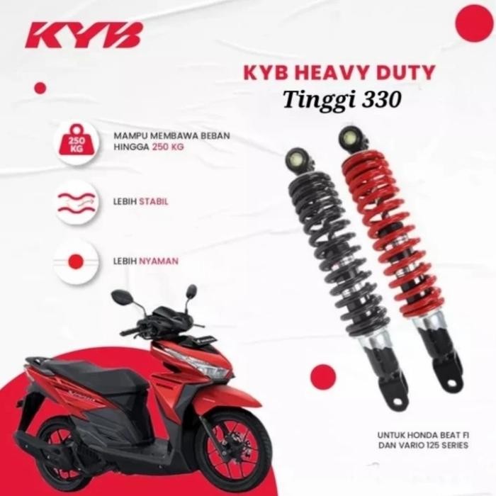 SHOCK KYB HEAVY DUTY UNTUK MOTOR BEAT FI VARIO 125 VARIO 150 ORIGINAL