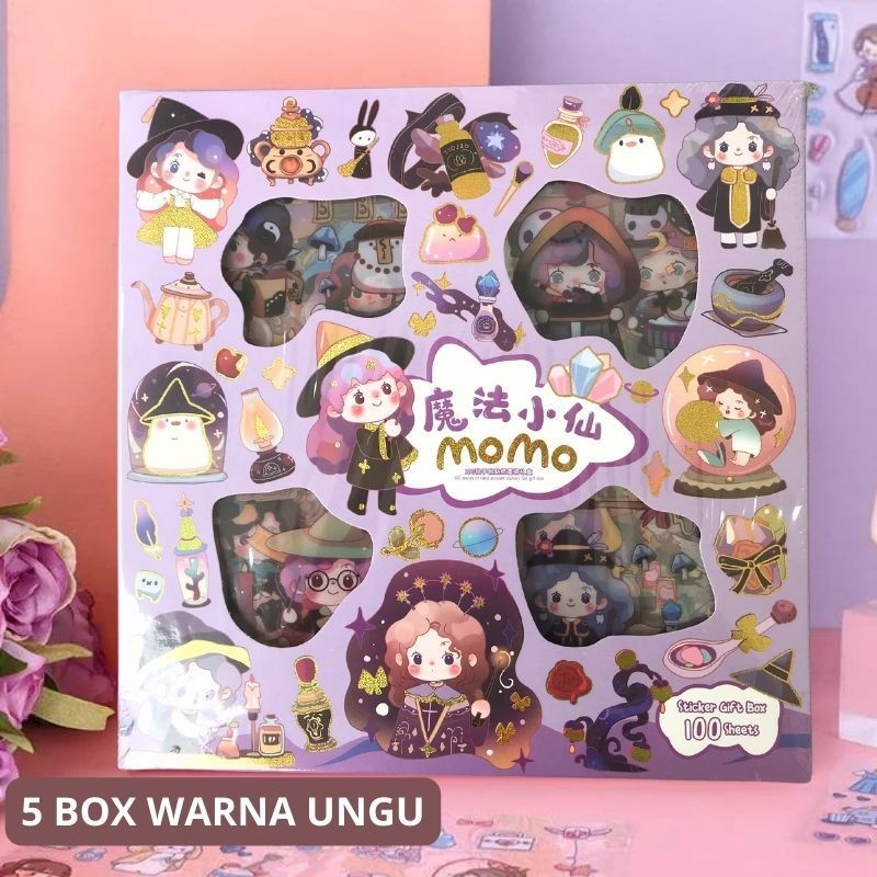

Stiker Momo 5 Box Motif n Korea Lucu Anti Air Dekorasi Handbook Scrapbook DIY JM