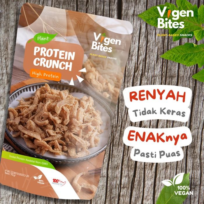

PastikanTerjaminMutunya- Plant PROTEIN CRUNCH + Vigen Bites + VEGAN + Halal + Non-GMO Soybeans