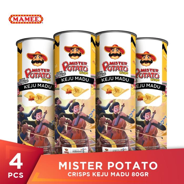 

PastikanTerjaminMutunya- Mister Potato Crisps Keju Madu 85gr - 4 Pcs