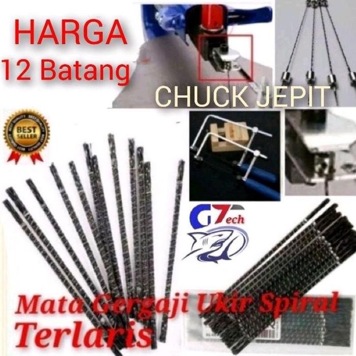 Ready Mata Scroll GergajI Kayu Ukir Spiral 13cm /Gergaji Scroll saw Ukir