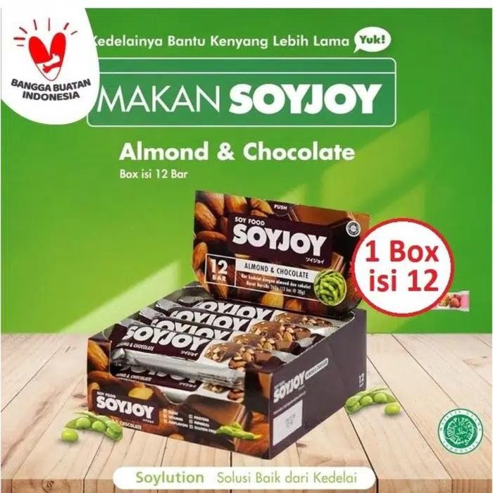 

PastikanTerjaminMutunya- SOYJOY ALMOND & CHOCHOLATE 30gr - ( HARGA 1 BOX ISI 12 pcs )