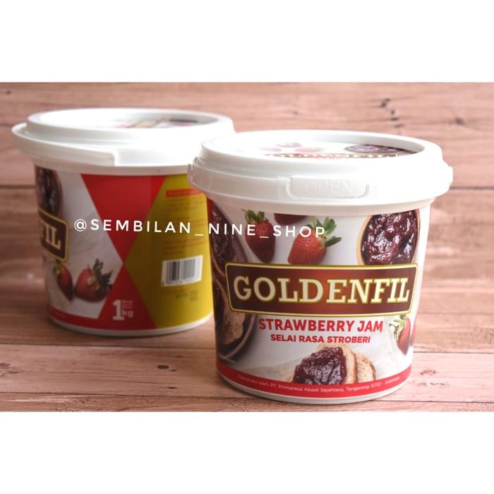 

PastikanTerjaminMutunya- GOLDENFIL STRAWBERRY Jam 1 Kg Selai Rasa Strawberry