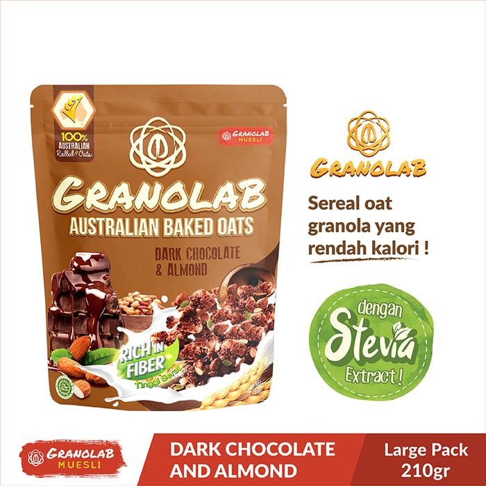 

PastikanTerjaminMutunya- Granolab Muesli - Granola Dark Chocolate & Almond 210 gr