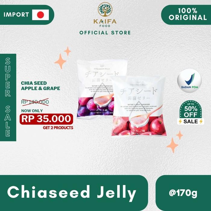 

PastikanTerjaminMutunya- Chia Seed Jelly Apple / Grape / Peach 170gr