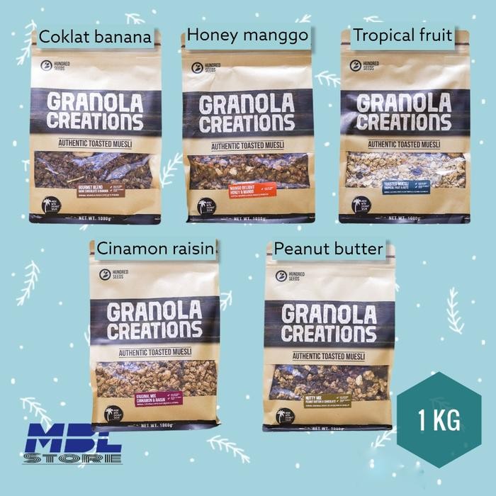 

PastikanTerjaminMutunya- Hundred Seeds Granola creation 1 kg coklat banana cinammon raisin