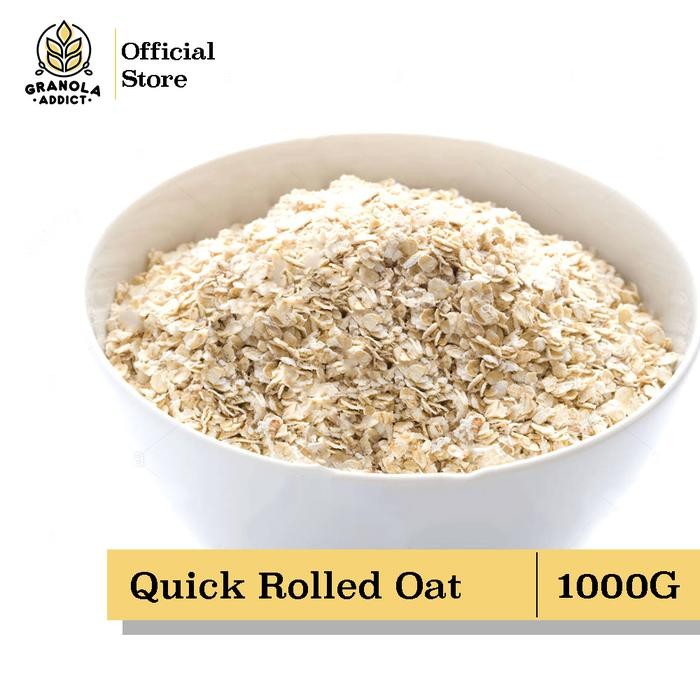 

PastikanTerjaminMutunya- Quick Rolled Oat / Gandum Instant 1KG - Granola Addict Ingredients
