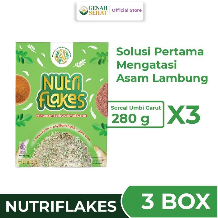 

PastikanTerjaminMutunya- NUTRIFLAKES SEREAL UMBI GARUT SOLUSI ASAM LAMBUNG 3 BOX