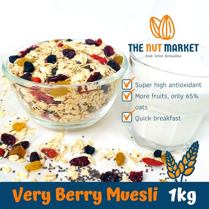

PastikanTerjaminMutunya- Very Berry Muesli 1kg, lebih banyak buah untuk sarapanmu
