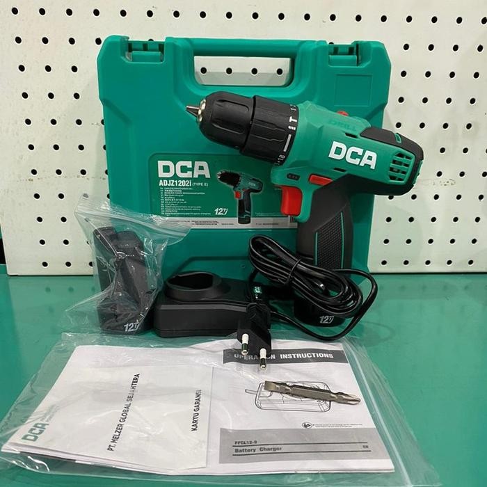 Mesin Bor Baterai Impact Cordless Impact Drill Bor Beton Tembok 12V - DCA Cordless Brushless Impact