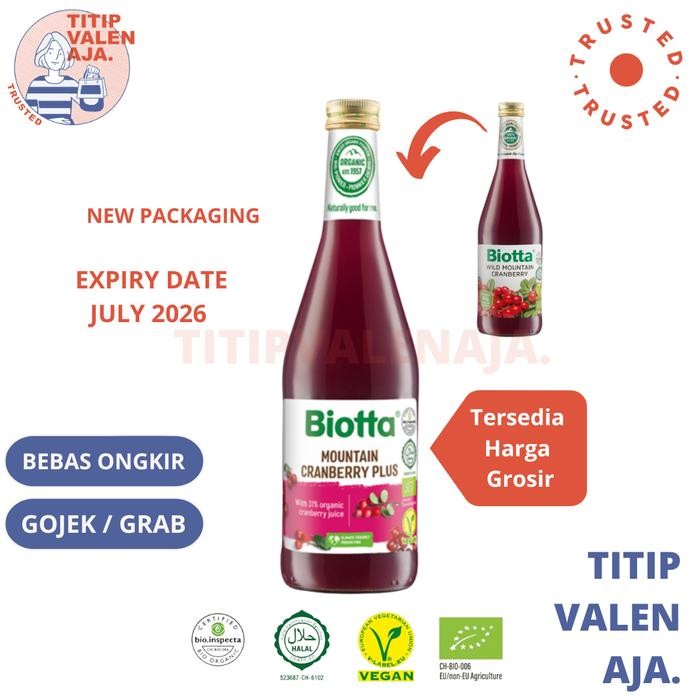 

SemuAReadyYaB0Zq- Biotta - Wild Mountain Cranberry Juice 500ml (Cranberry Jus Organik)