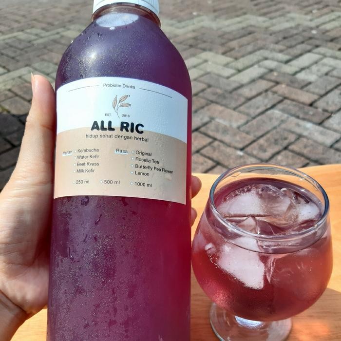 

BnyKpilihAnSkrG- kombucha butterfly pea flower organic/raw/no preservatives 1000ml
