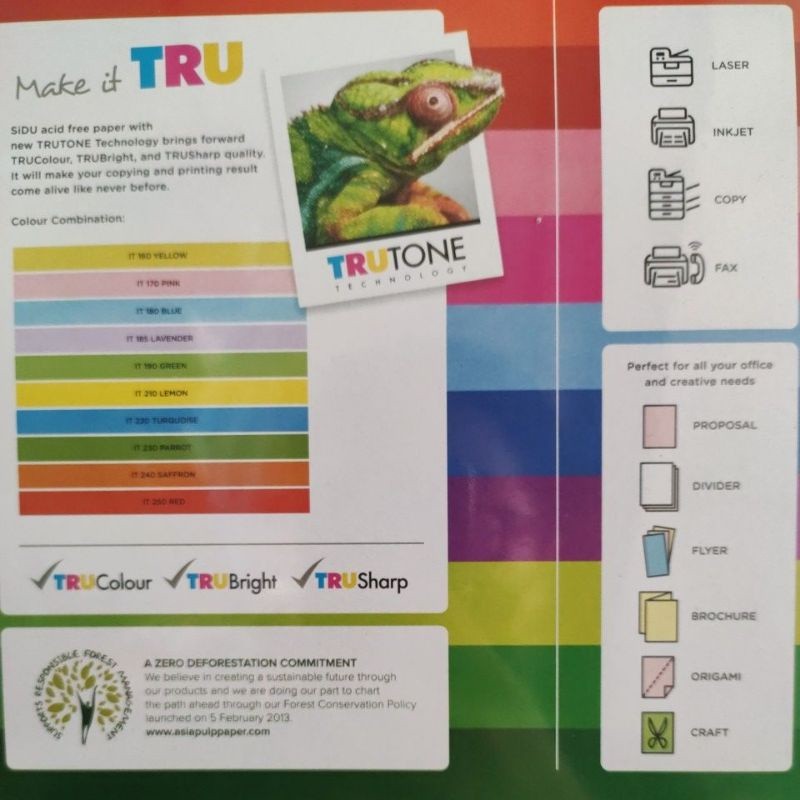 

KERTAS WARNA A4 80 GRAM SIDU ( 250 SHEETS )