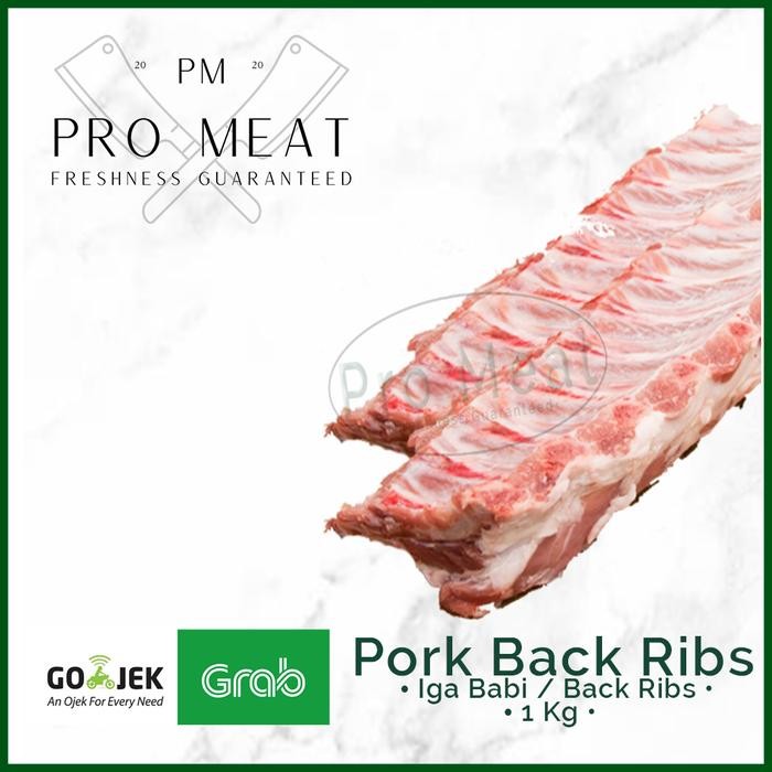 

BnyKBonusBelidiMari- Daging Iga Baby / Pork Baby Back Ribs (Whole) - Premium Quality 1KG