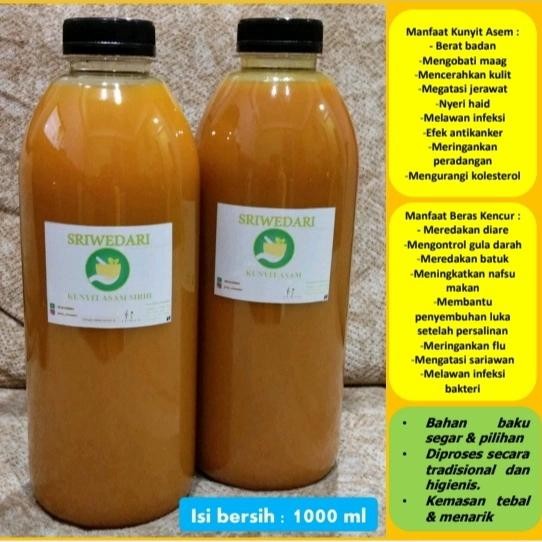 

BnyKpilihAnSkrG- Jamu kunyit asem 1 liter/kunyit sirih/beras kencur