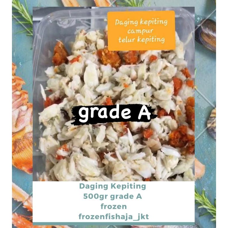 

PastiFreShNya- DAGING KEPITING/ TELOR/ DAGING KEPITING KUPAS/ CIMBA/ FROZEN/ 500GR