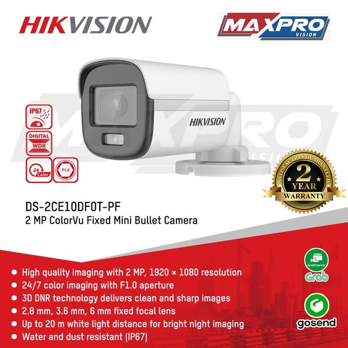 Klik- Ds-2Ce10Df0T-Pf - Hikvision Turbo Hd Camera 2Mp Colorvu