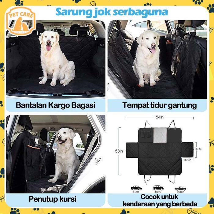 Paling Murah. Sarung Jok Mobil Anjing Peliharaan Tahan Air Tempat Tidur Gantung Kursi Belakang