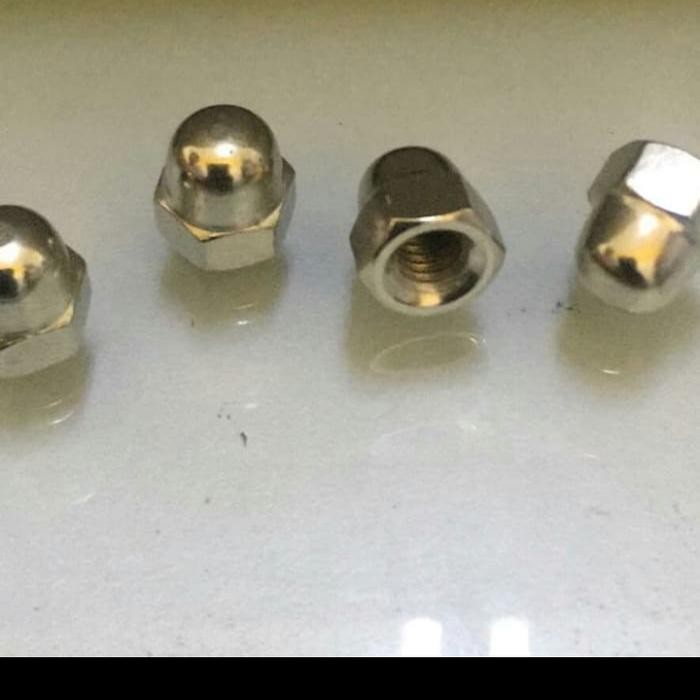 PREMIUM mur topi m8/cup nut 8mm/mur topi nekel 8mm/mur tutup m8