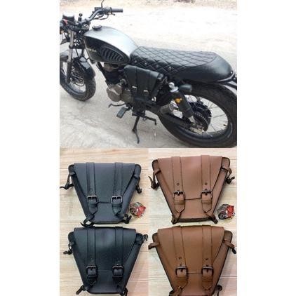 PREMIUM Tas samping motor klasik side bag japstyle cover aki