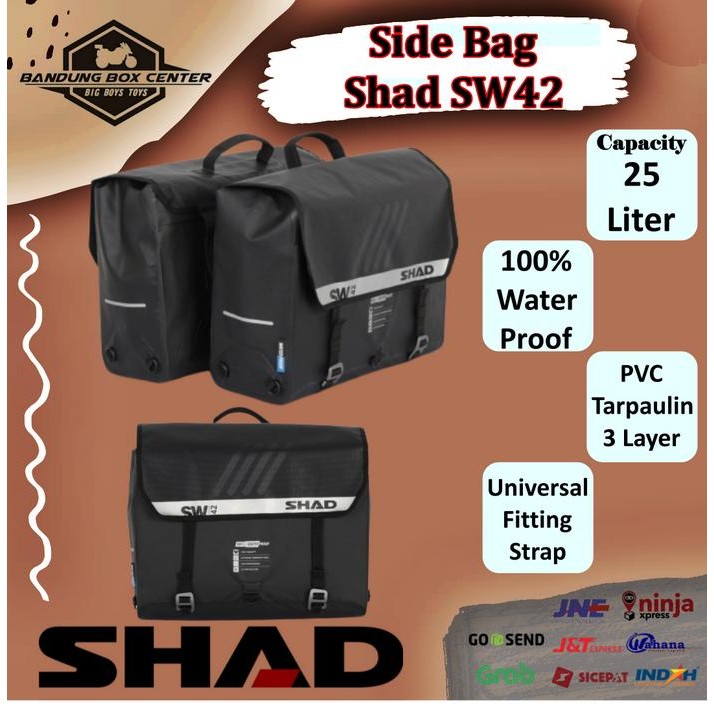 PREMIUM Saddle Bag Shad SW42 SideBag Side Bags Tas Samping Motor Shad SW 42