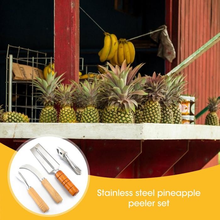 (Expert) Pisau Pengupas Mata Nenas Set/Alat Pengupas Biji Nenas/Set Pisau Nanas