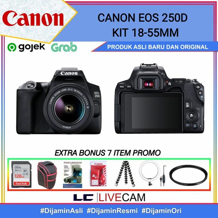 Cam- Canon Eos 250D Kit 18-55Mm / Kamera Canon 250D Kit 18-55Mm