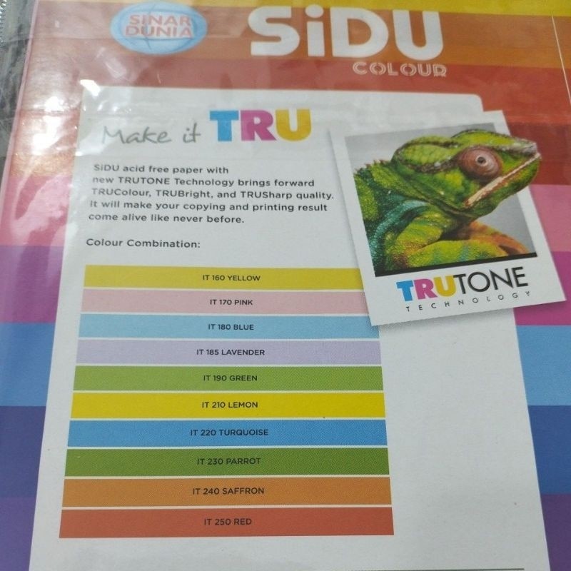 

SiDU Kertas HVS Warna warni (rainbow) A4 80gr