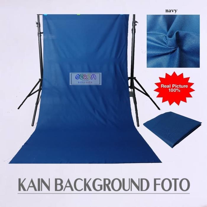 Light- Background Foto Studio Kain Polos Meteran - Biru Navy