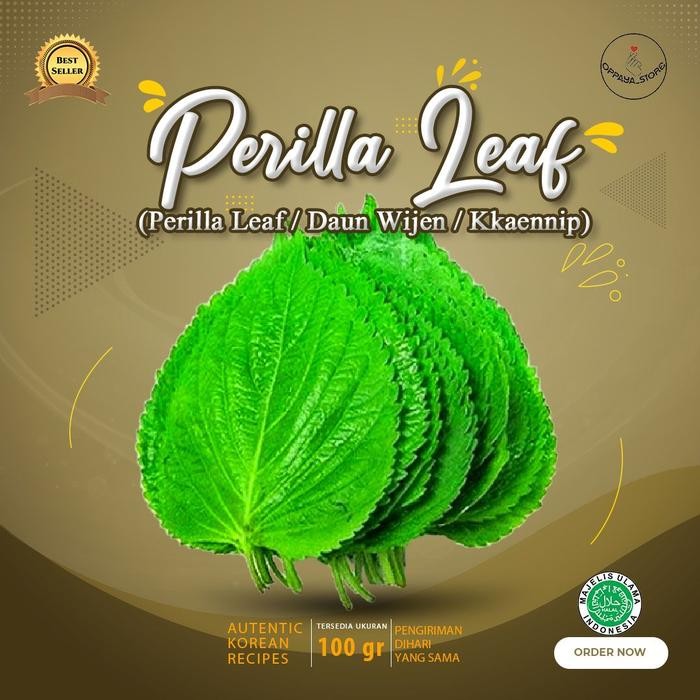 

Daun Wijen /Perilla Leaf / Kkaennip Bungkusan BBQ Korea 100gr