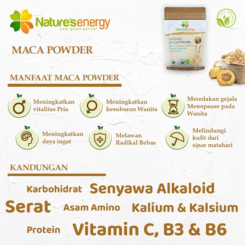 

Natures Energy Maca Powder 250 gr