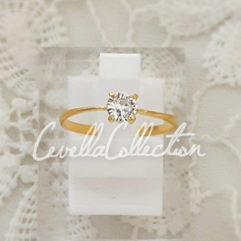 Cincin Mata Putih Emas Muda 1/2 Gram