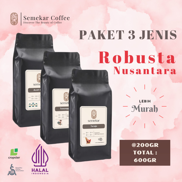 

Semekar Coffee - Paket Bundling Kopi Robusta Espresso Grade 1 Roasted Beans