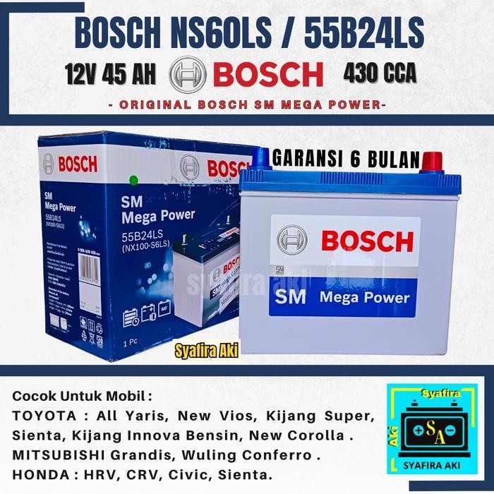 BARU.. AKI BOSCH NS60LS / 55B24LS