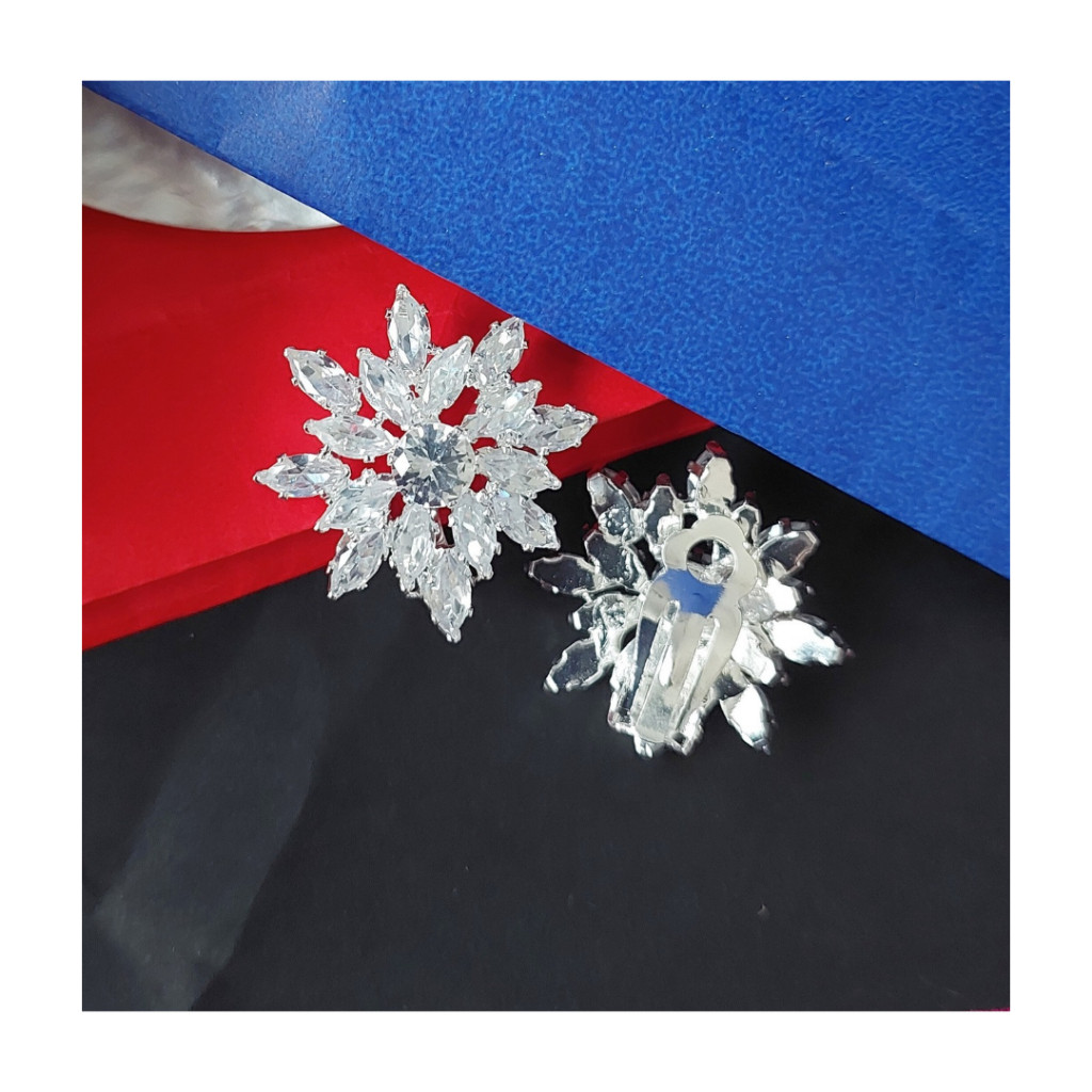 Anting Hijab Jepit Klip Giwang Tanpa Tindik Aksesoris Jilbab Kerudung Hijaber Kekinian Permata