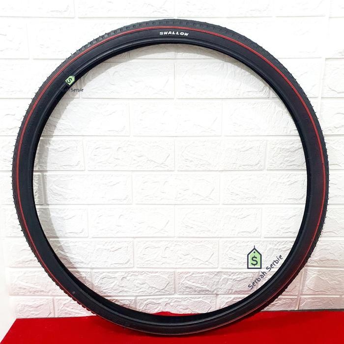 Sport Sistem Ban Luar Sepeda 26X1 3/8 Swallow 590 26 X 1 3 Per 8 Hitam Putih Ctb Phoenix Jengki