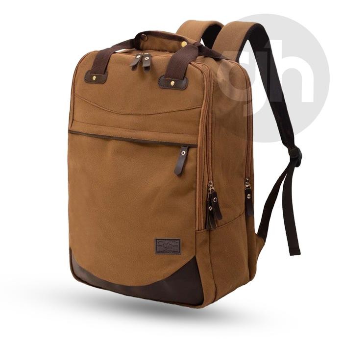 GH-Bag Tas Ransel Pria Wanita DALTON Canvas Backpack Sekolah *