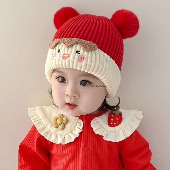 Kupluk Ice Bayi - 5 Tahun / Import Topi Baby Rajut Premium Balita Anak Laki Laki Perempuan 1 tahun