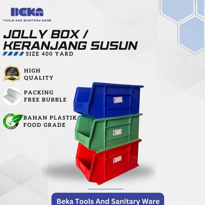 Jolly Box 400 /Keranjang Susun / Keranjang Sparepart / Perkakas Rumah