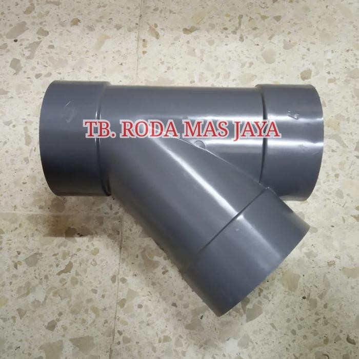 Sambungan Pipa/Fitting Pipa/Tee Y-Branch Pipa PVC 4" Rucika Kode 1234
