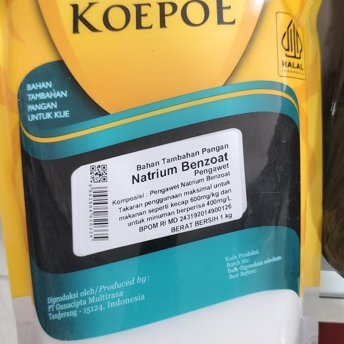 

KOEPOE KOEPOE NATRIUM BENZOAT 1 KG PENGAWET MAKANAN MINUMAN HALAL