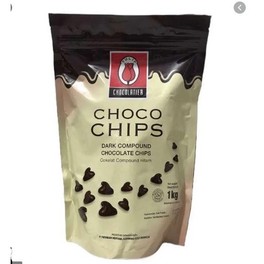 

TULIP CHOCO CHIPS DARK COMPOUND CHOCOCHIP CHOCOLATE CHIPS DARK COKLAT