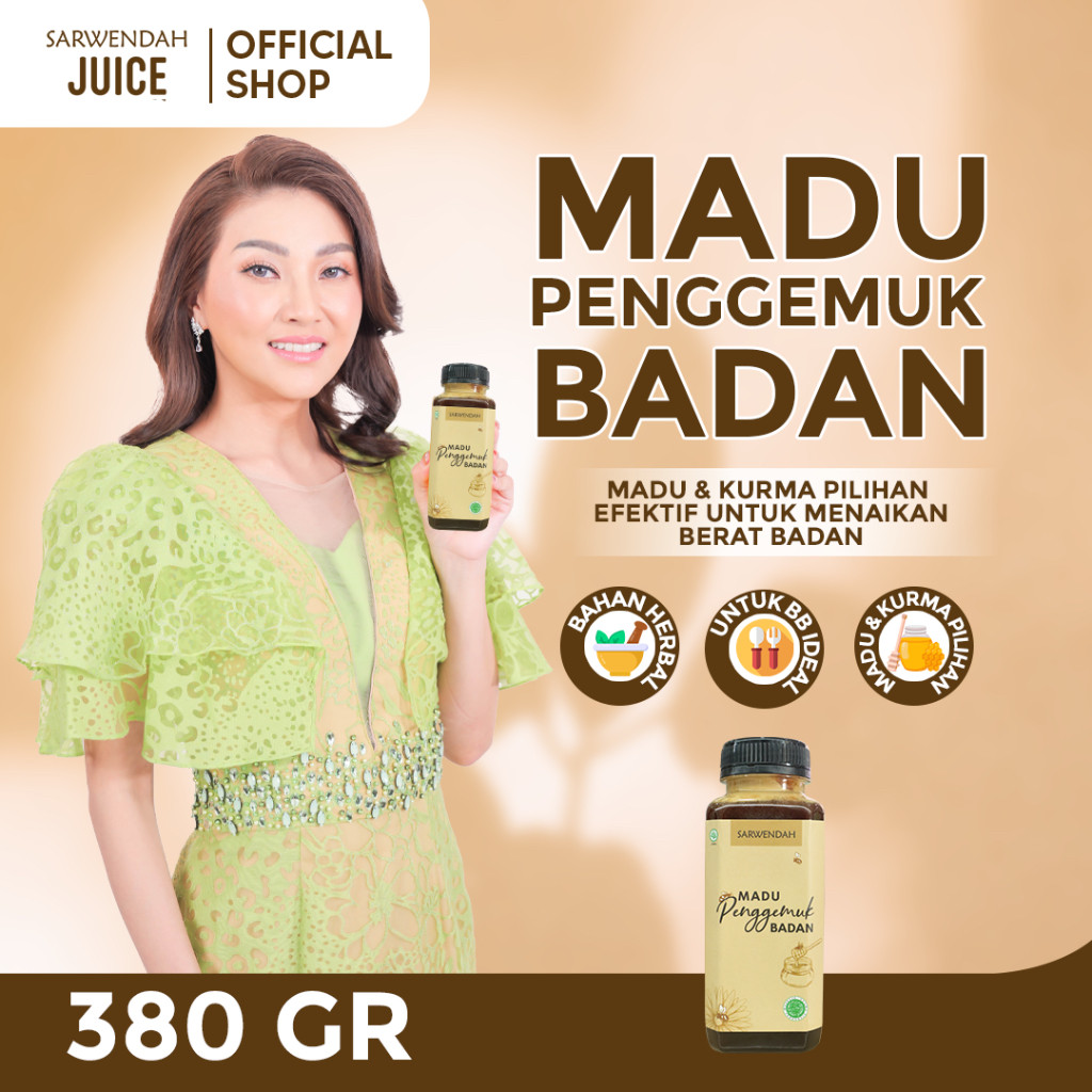

Sarwendah Juice (Madu Penggemuk Badan) Sarwendah Madu Penggemuk Badan Rasa Kurma 150gr/380gr