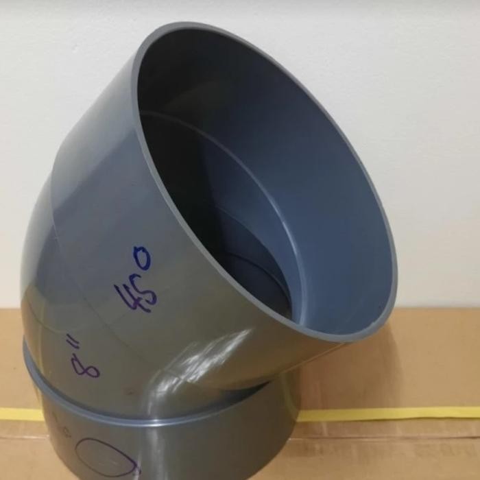 Gercep Elbow / Knee / Keni / Knie Pvc 8" Inch D ( Tipis ) 45 Derajat 45"