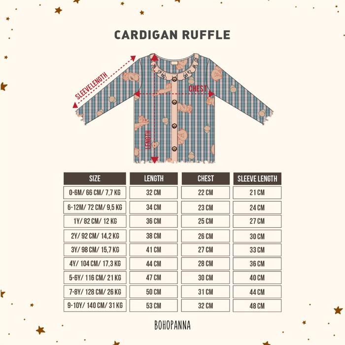 Bohopanna - Cardigan Ruffle Disney - cardigan anak