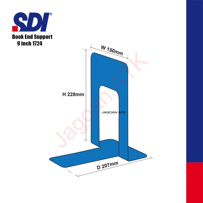 

Pembatas Buku Besi 9" / Book End SDI 1724