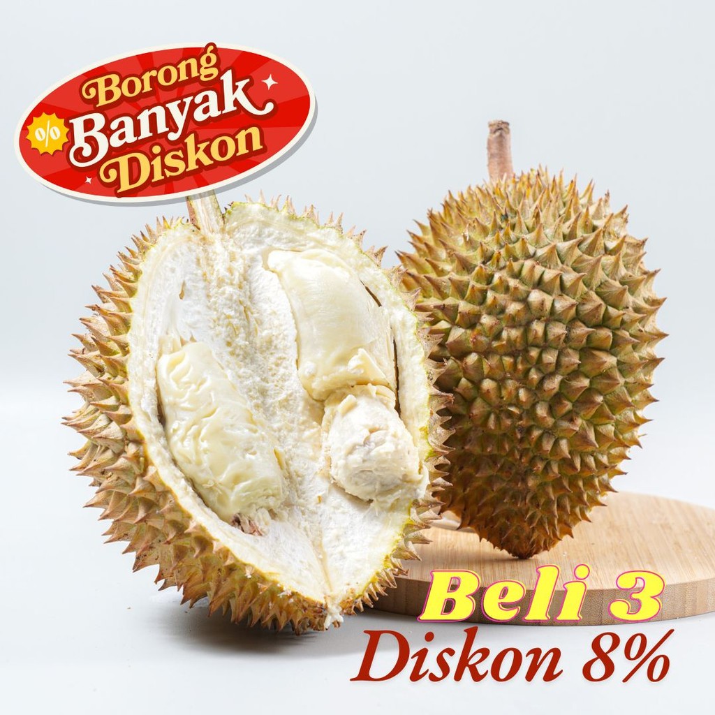 

Bundle 3 x Durian Lokal Premium Utuh Paket 1 pcs